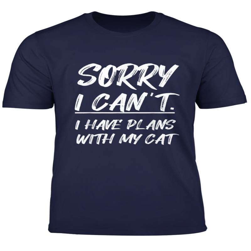 Sorry I Cant I Have Plans With My Cat Funny Pet Animal Cute T Shirt