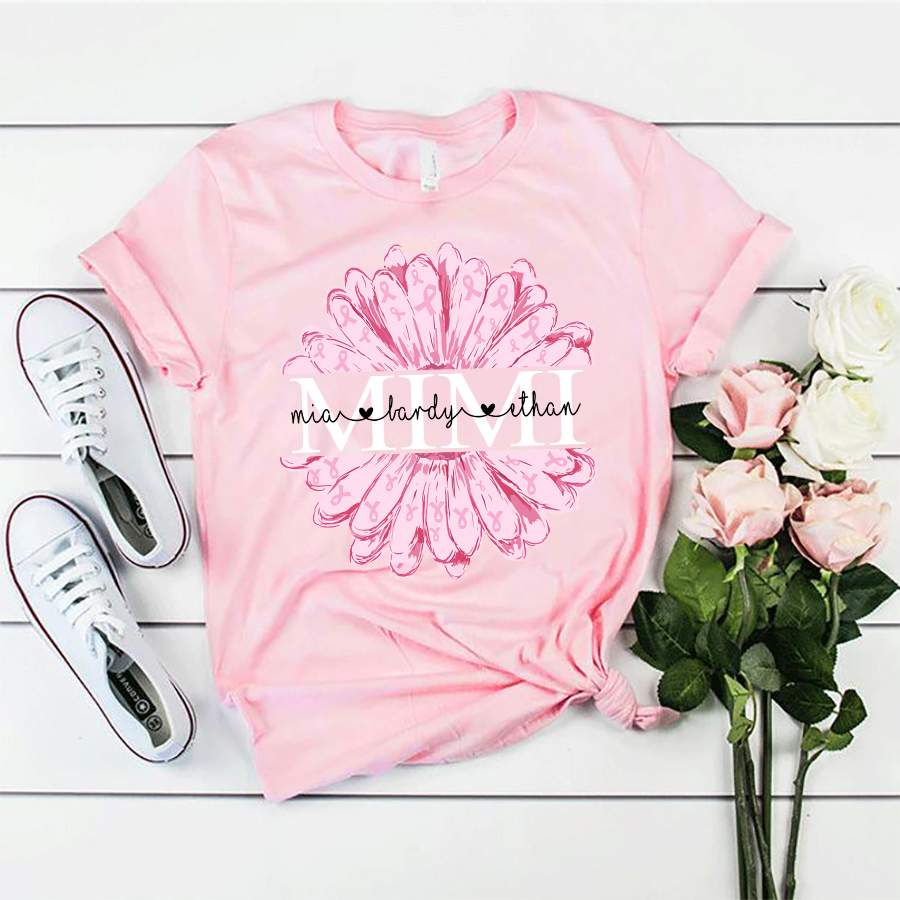 Personalized Mimi Custom Kids Names Pink October Shirt – Kayli Shop