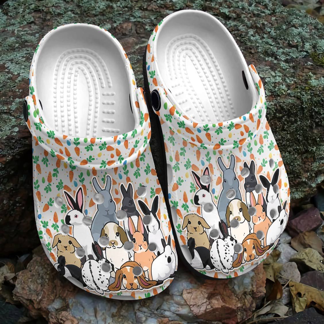 Rabbit Personalized Clog, Custom Name, Text, Color, Number Fashion Style For Women, Men, Kid, Print 3D Rabbit Lover