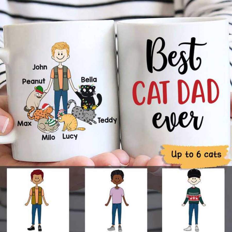 Stick Best Cat Dad Personalized Mug