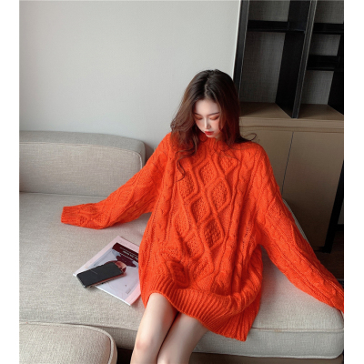 Cotday Knitwear Orange Oversized Website Women Bloggers Recommend Harajuku Christmas Korean Style Femme Pullovers Sweaters alx