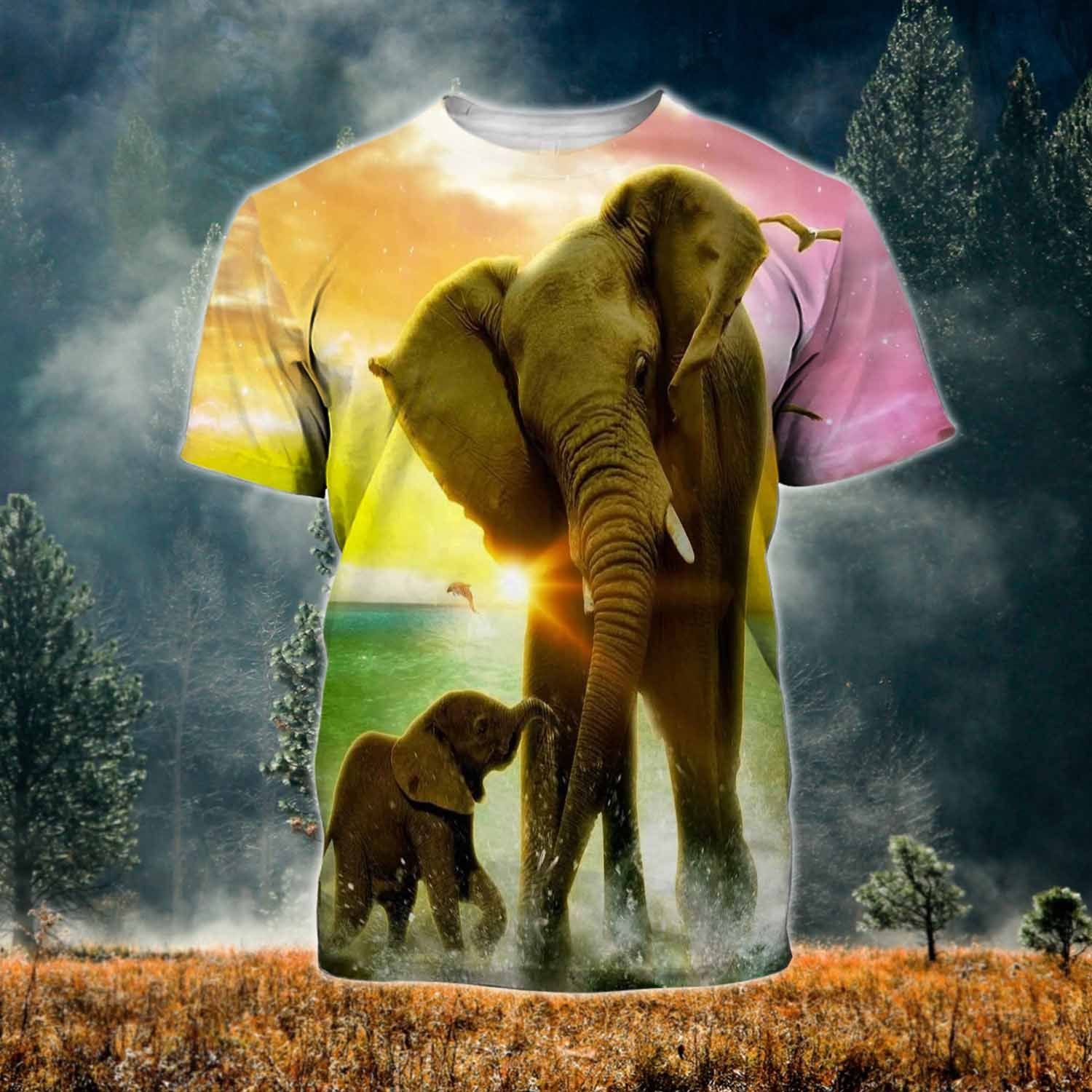 Elephant Ver01 Tthj200721Nby Unisex 3D T-Shirt All Over Print