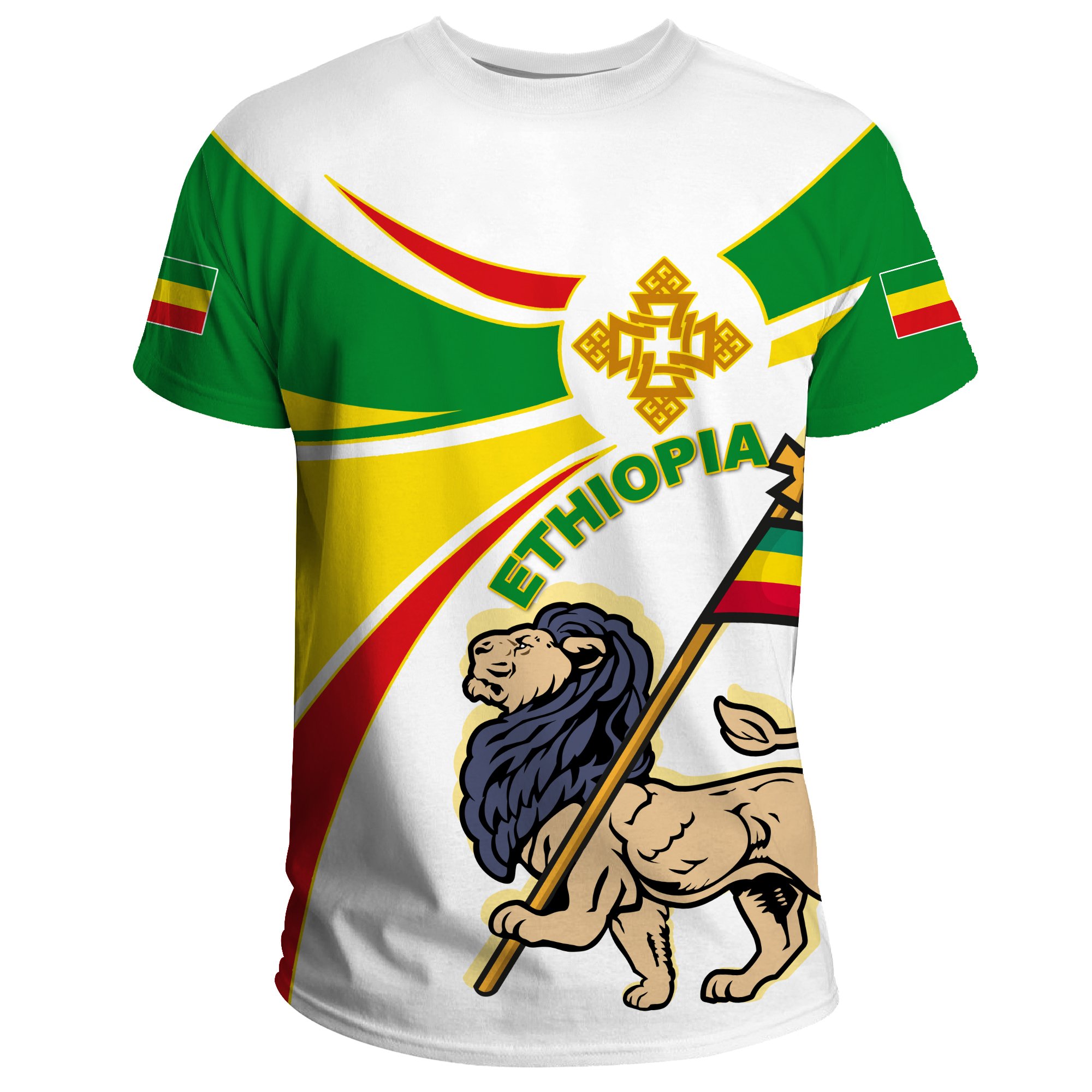 1stTheWorld Ethiopia T-shirt, Ethiopia Round Lion Ver02 A10