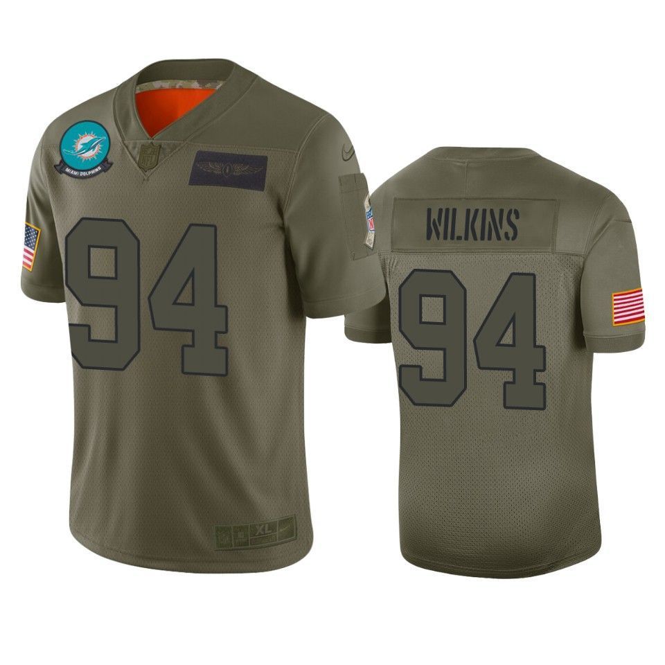 Dolphins Christian Wilkins Limited Camo 2019 Salute To Service Mens Jersey