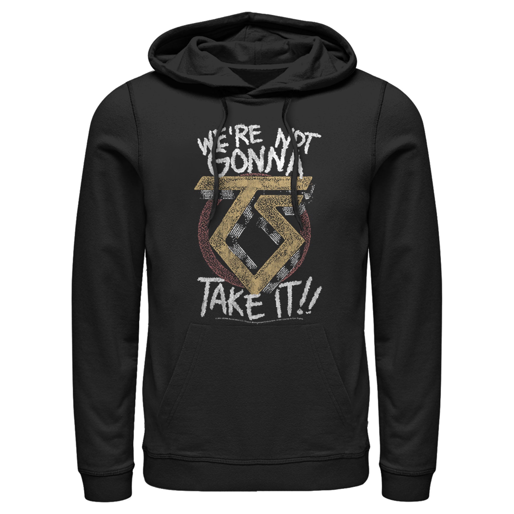 Twisted Sister Men’S We’Re Not Gonna Take It  Pull Over Hoodie