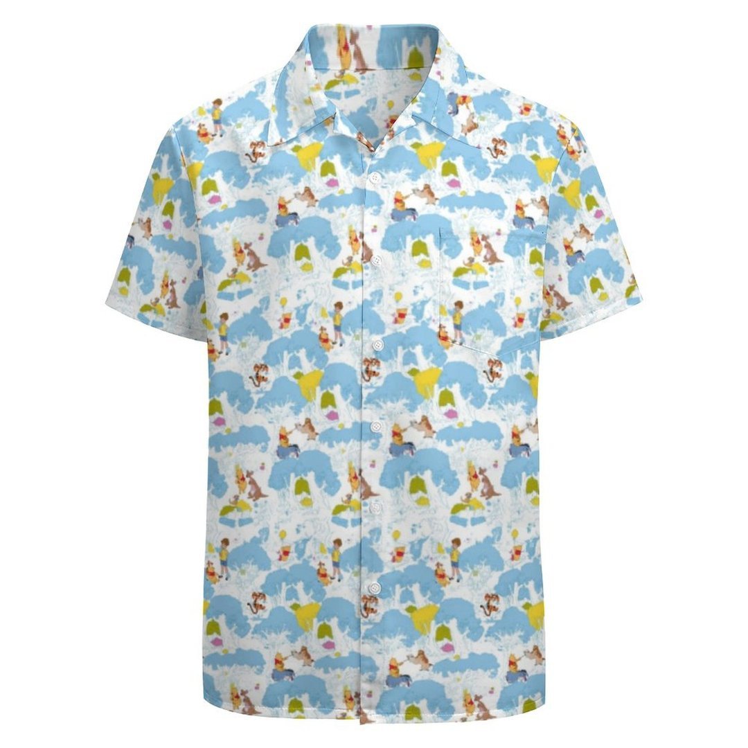 Winnie Pooh At The Honey Tree All Over Print Hawaii Shirt Ha3402