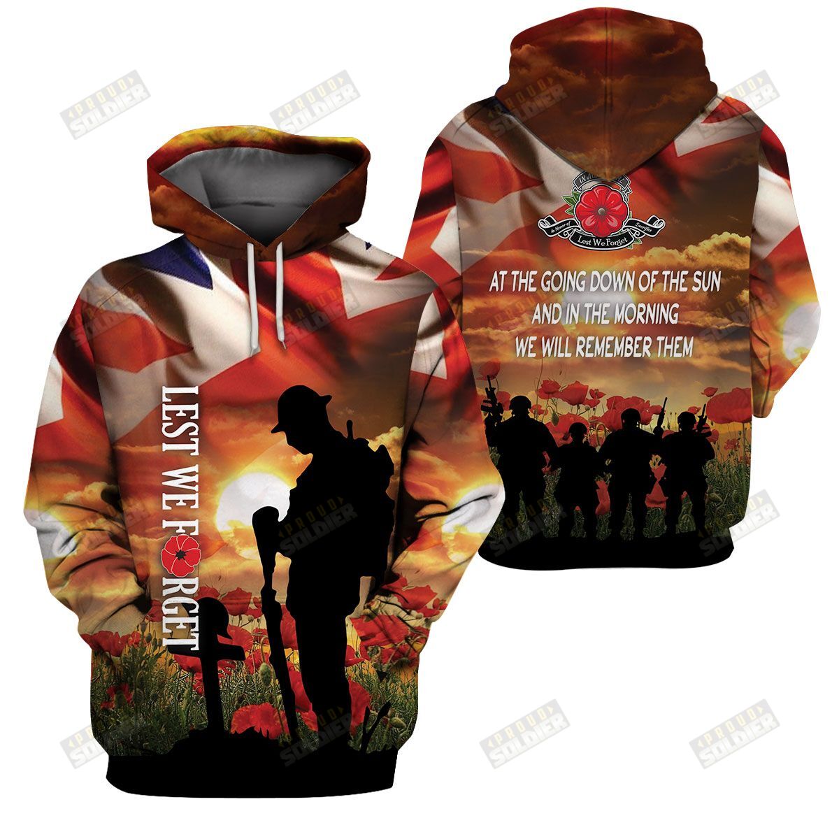 3D Apparel “Uk Veterans – Lest We Forget” X5