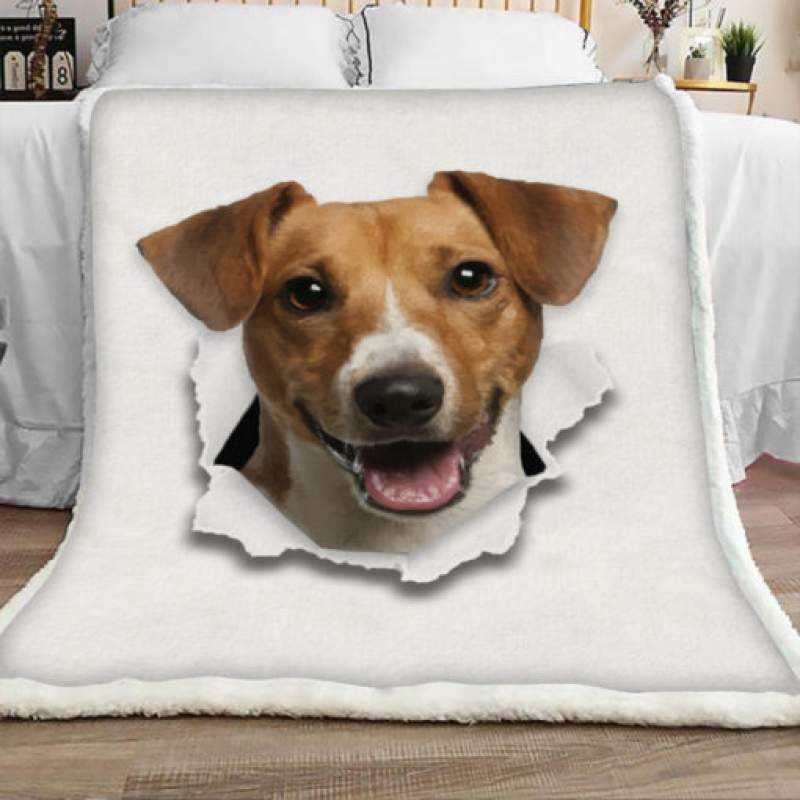 Jack Russell Dog Sherpa Blanket JR1702 67O51