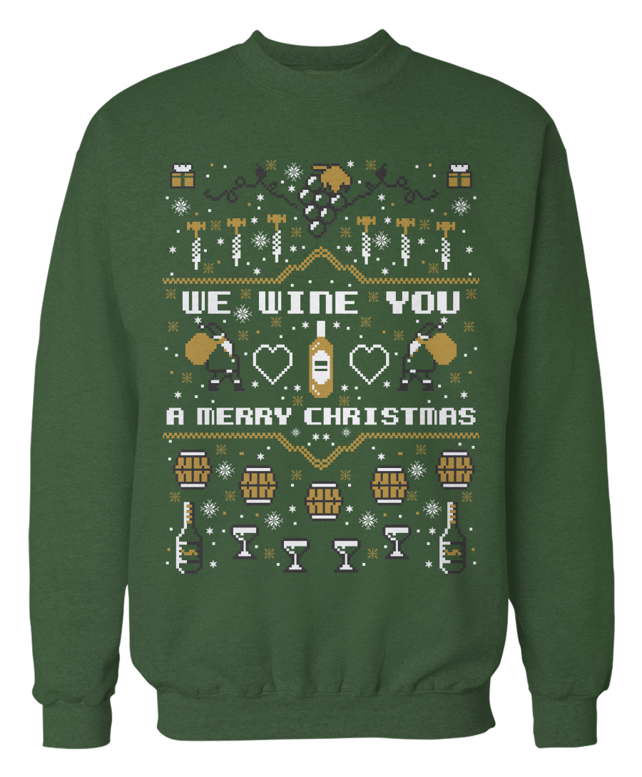 We Wine You – Wine Ugly Christmas Sweater – Holidays