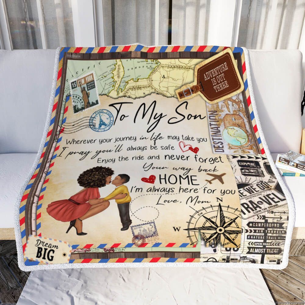 To My Son, My Black Boy. I Am Always Here For You Sofa Throw Blanket THB2393v1