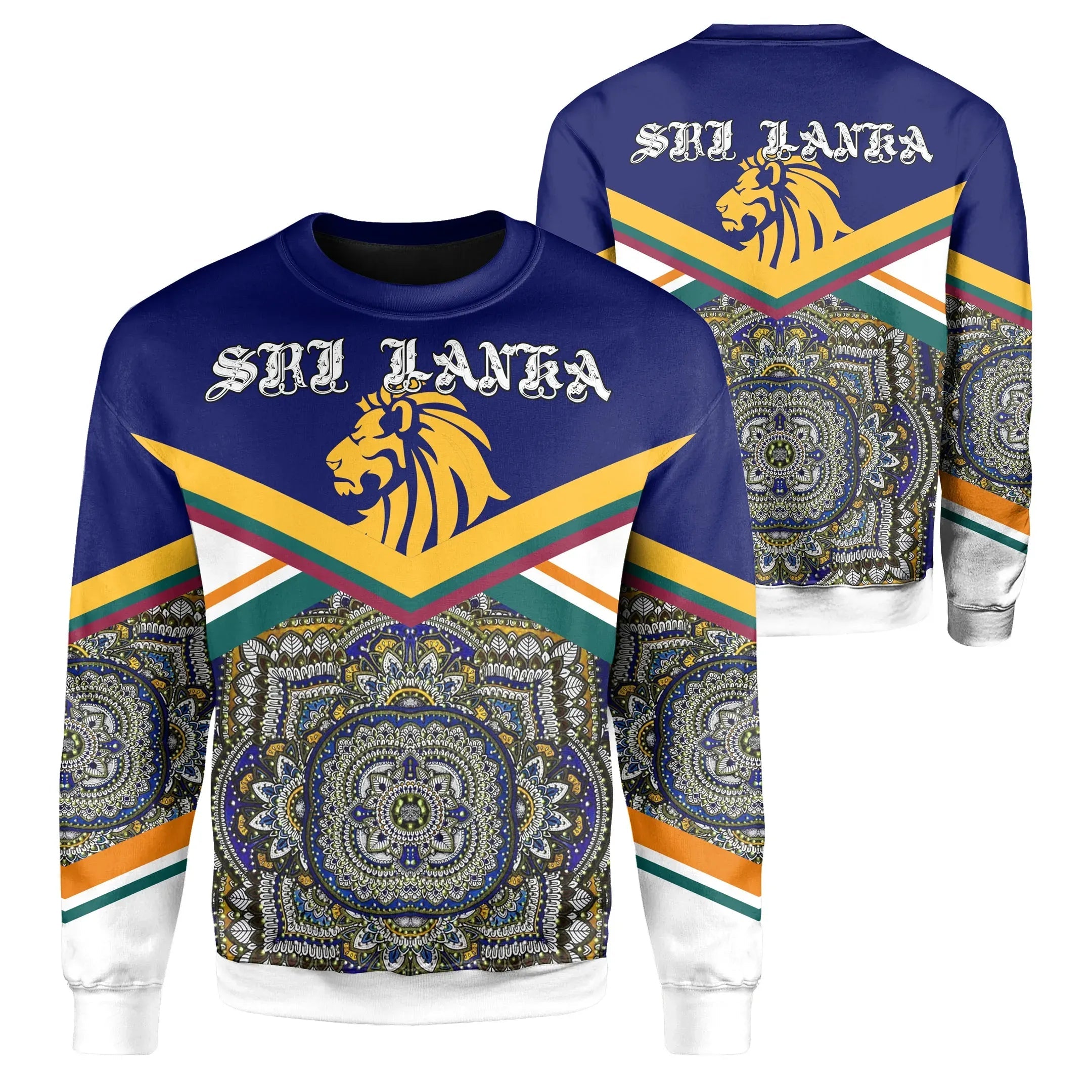 Wonder Print Shop Sri Lanka Lion Mandala Sweatshirt Rlt7