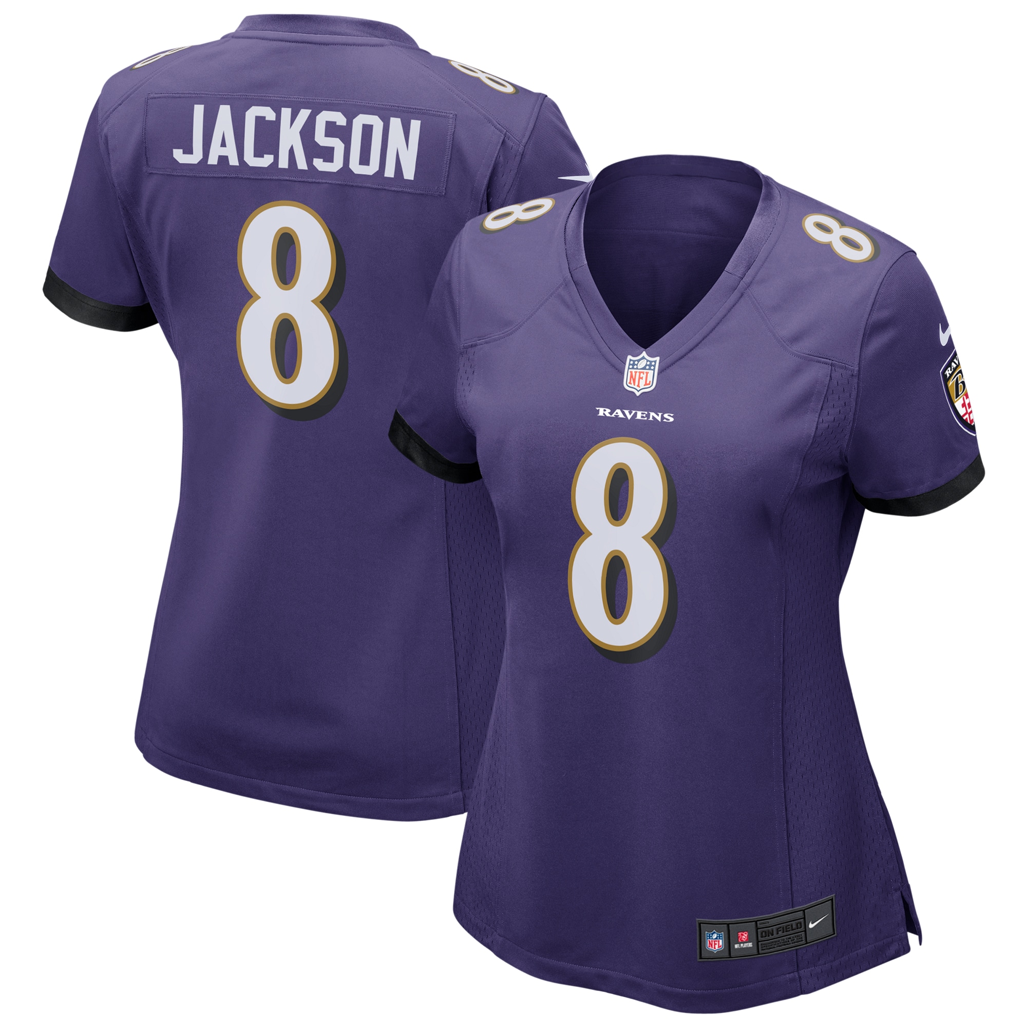 Lamar Jackson Baltimore Ravens Women's Game Jersey – Purple