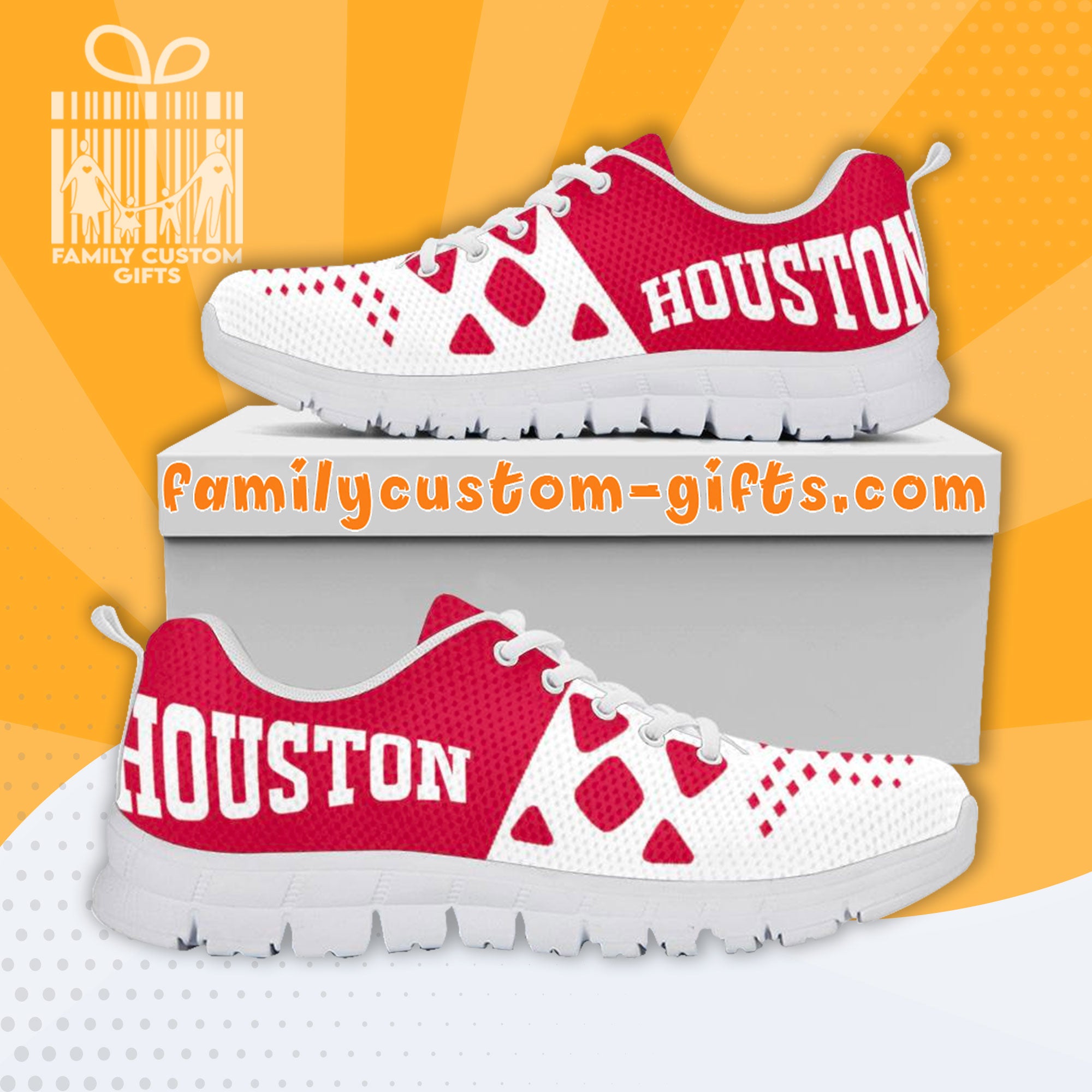 Houston Rockets Custom Shoes For Men Women 3D Print Fashion Sneaker Gifts For Her Him