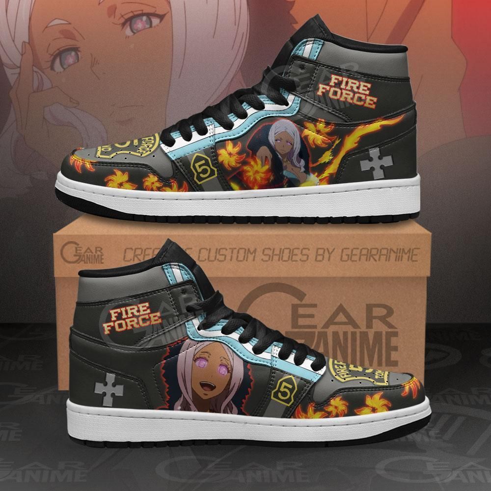 Fire Force Hibana Custom Anime Air Jordan Shoes Sport Sneakers
