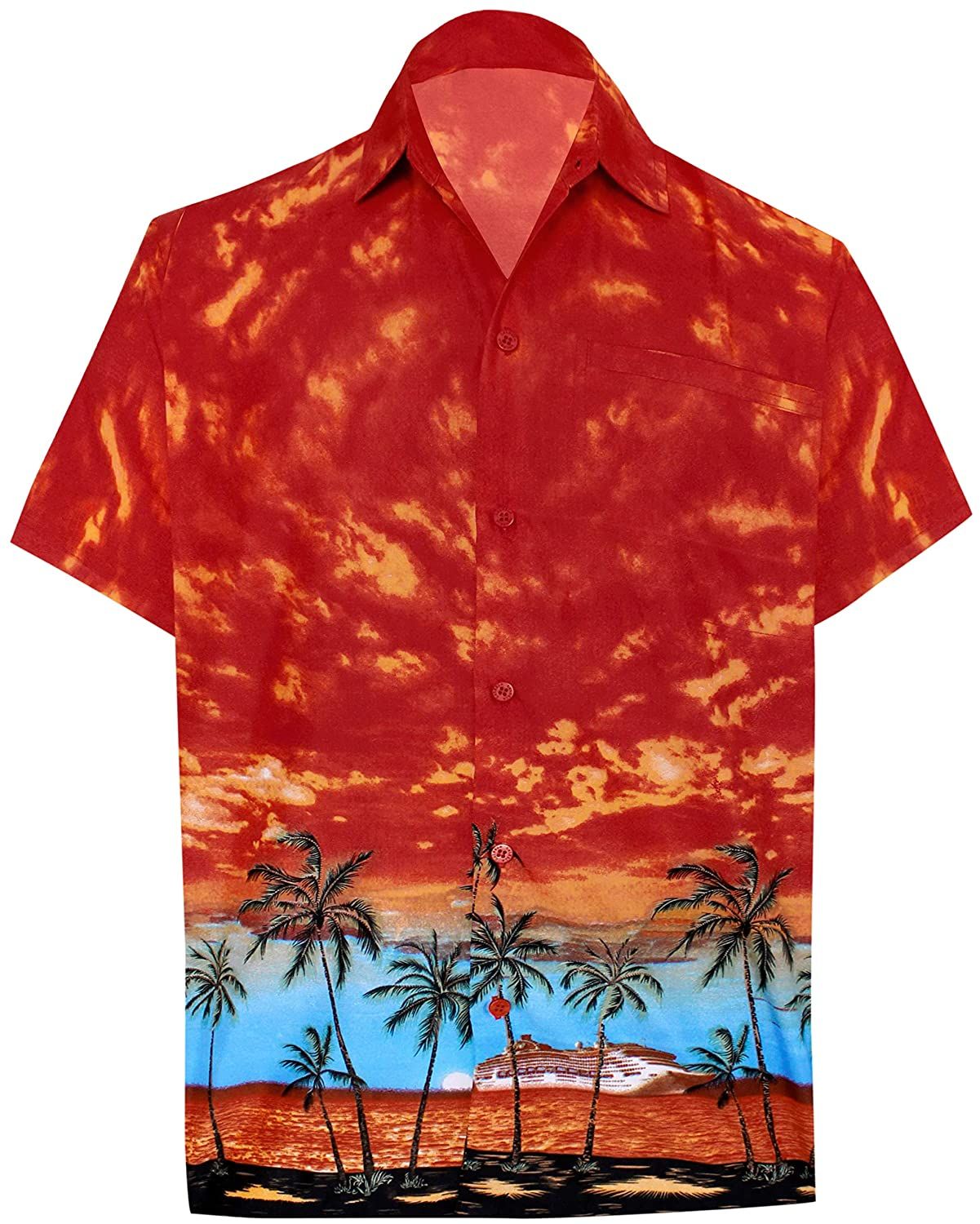 Palm Red Amazing Design Hawaii Shirt Ha77284