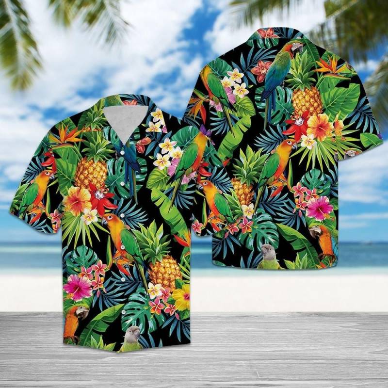 Artsyhomes Hiding Parrot Hawaiian Ha93673