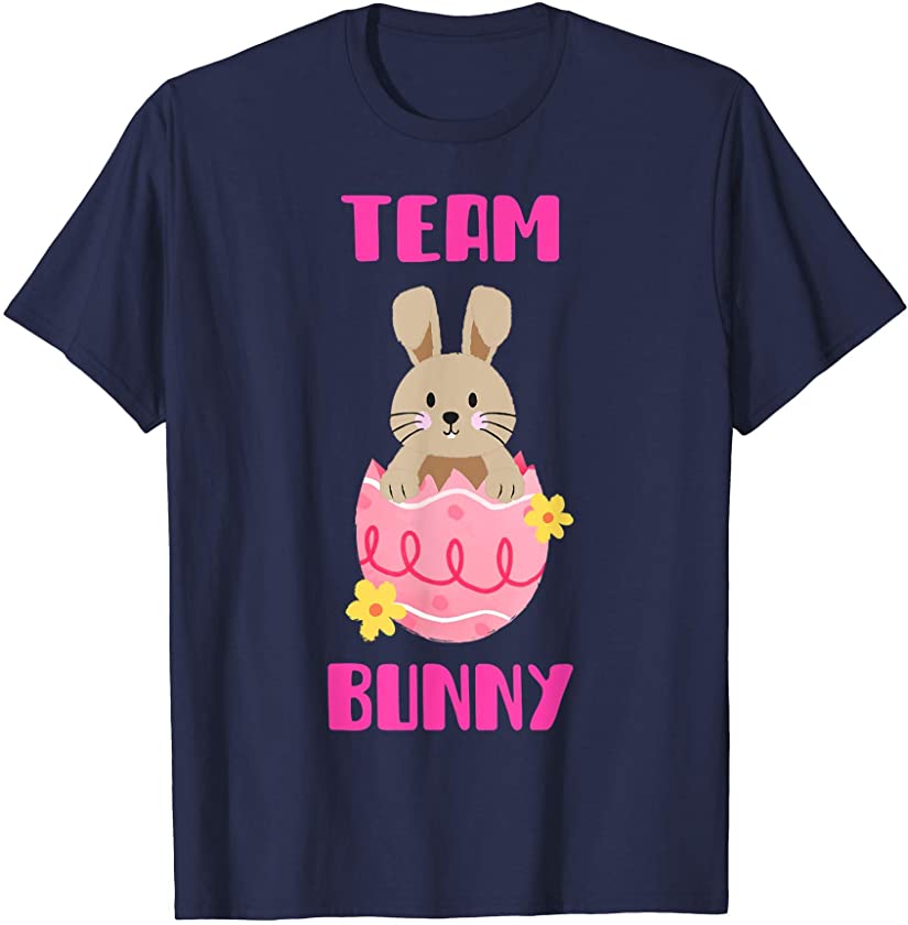 TEAM BUNNY Happy Easter Bunny Easter Books Easter Basket T-Shirt