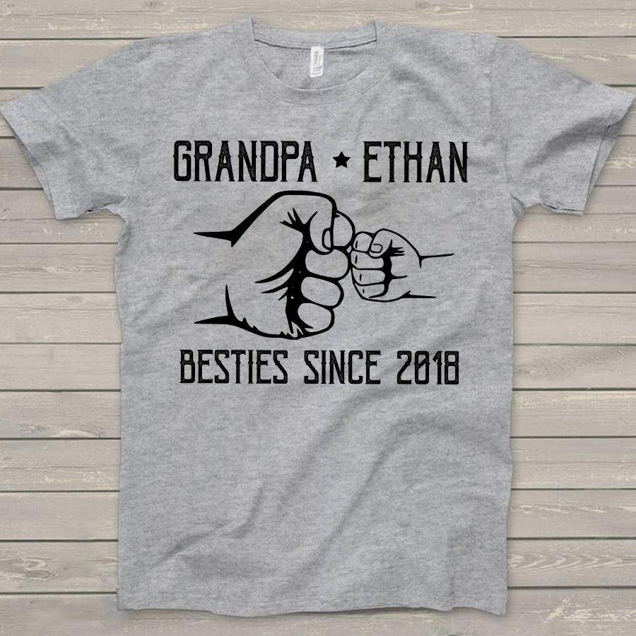 Personalized Grandpa And Grandkid Shirt