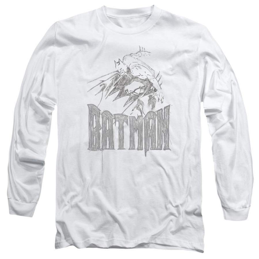 Batman – Knight Sketch Long Sleeve Adult 18/1