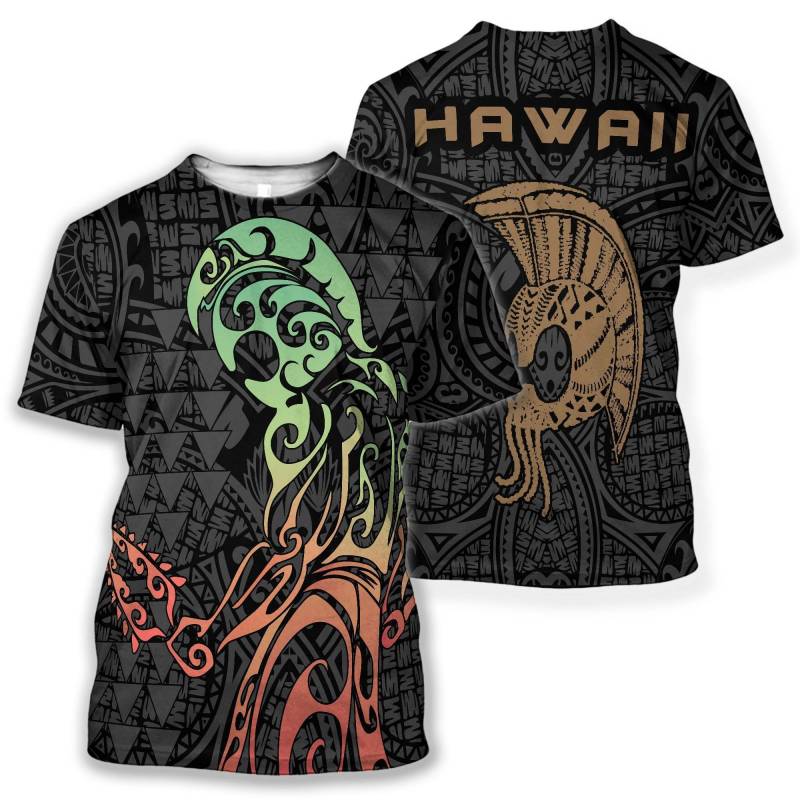 Hawaiian Warrior Hook Polynesian Shirts And Shorts Ha34847