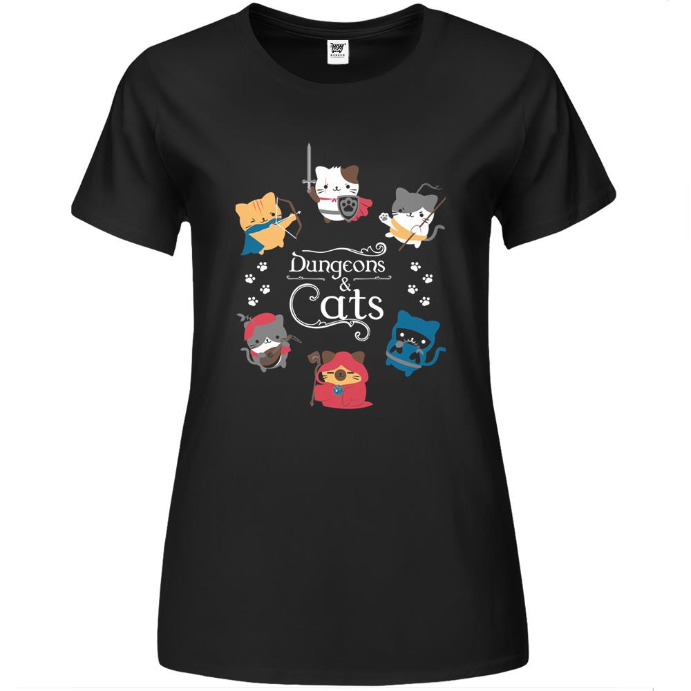 Dungeons And Cats Premium Womens T Shirts