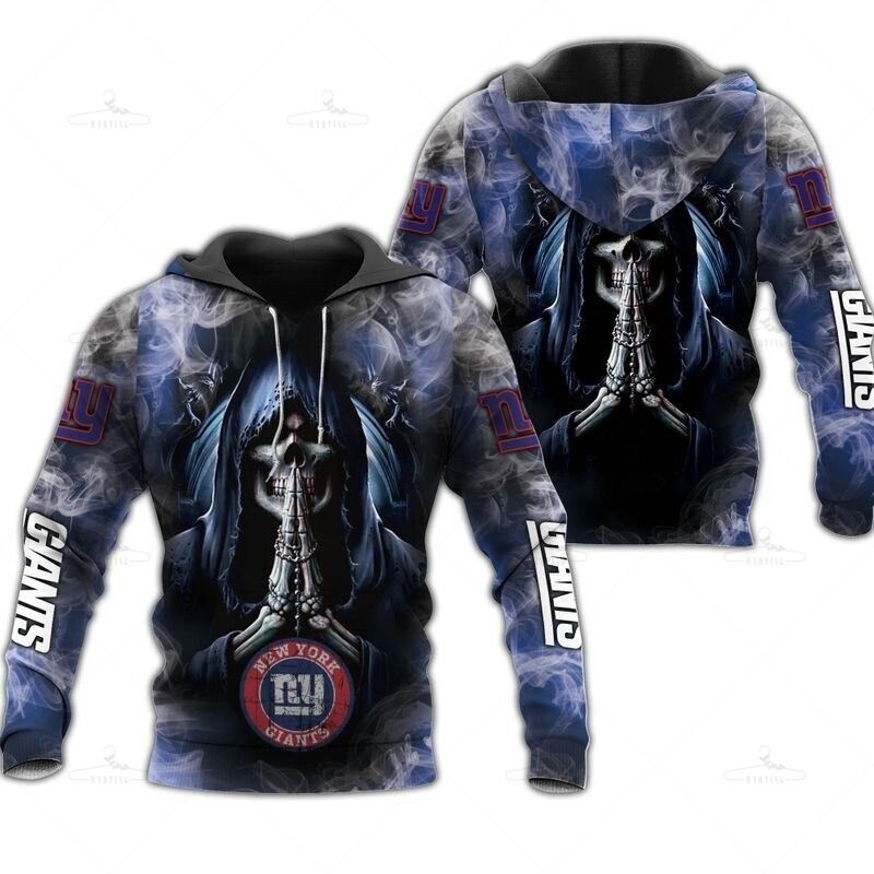 New York Giants Hoodies Death Smoke Graphic Gift For Men