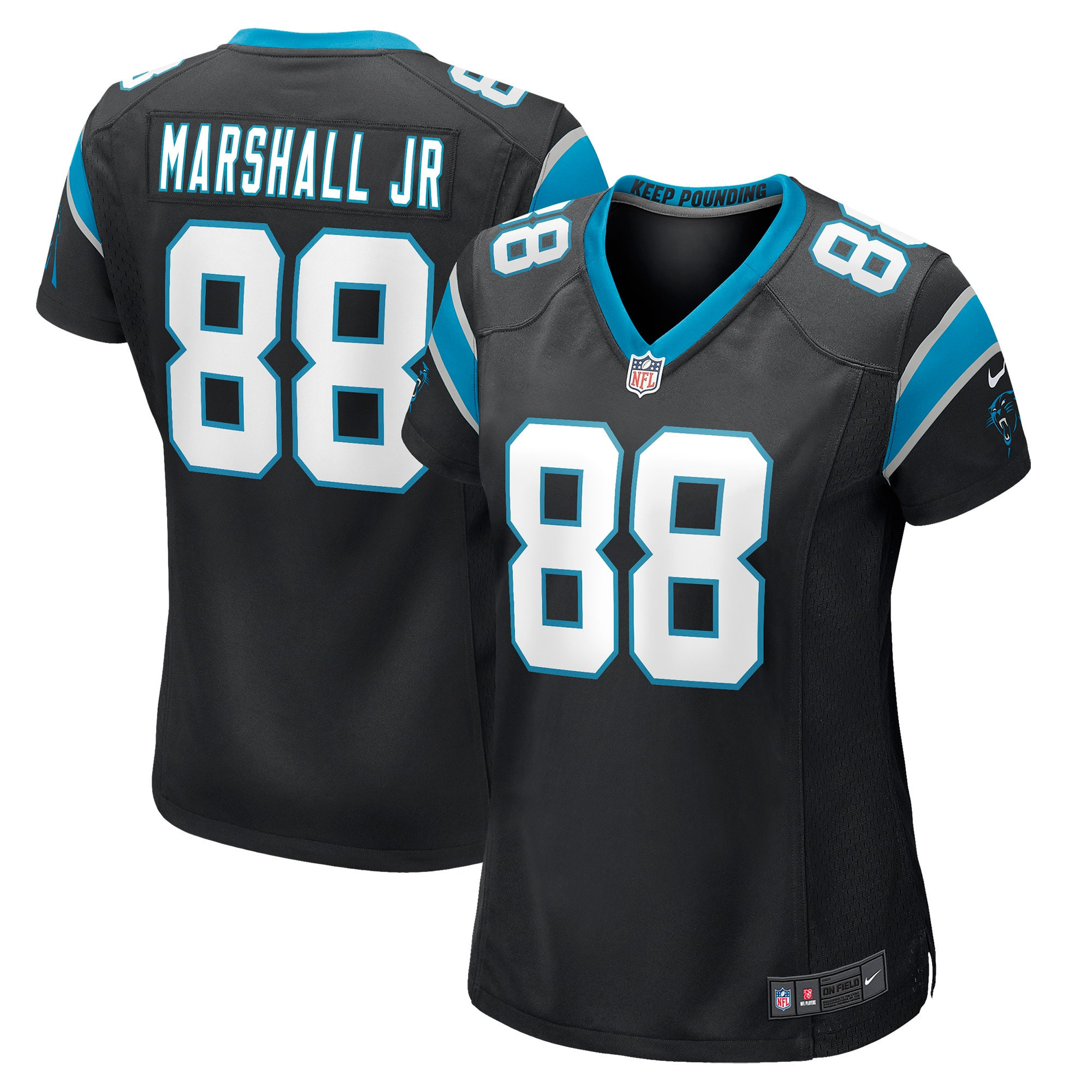 Terrace Marshall Jr. Carolina Panthers Womens Game Jersey – Black NFL