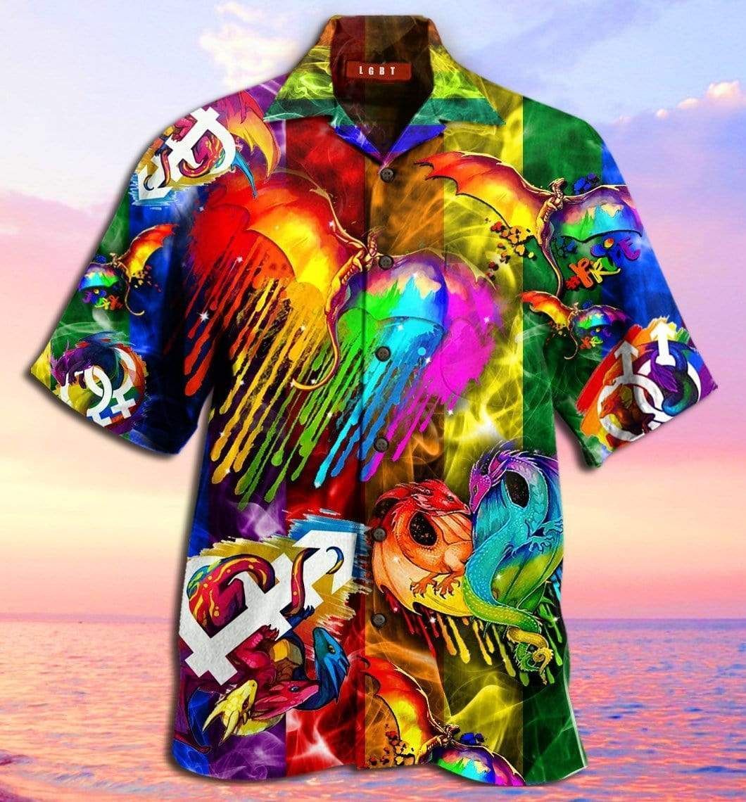 Cover Your Body With Amazing Colorful Lgbt Pride Unisex Hawaii Aloha Shirts Ha64251