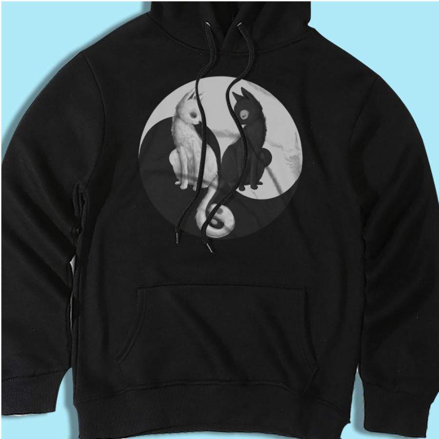 Yin And Yang Cats Kitten Men’S Hoodie