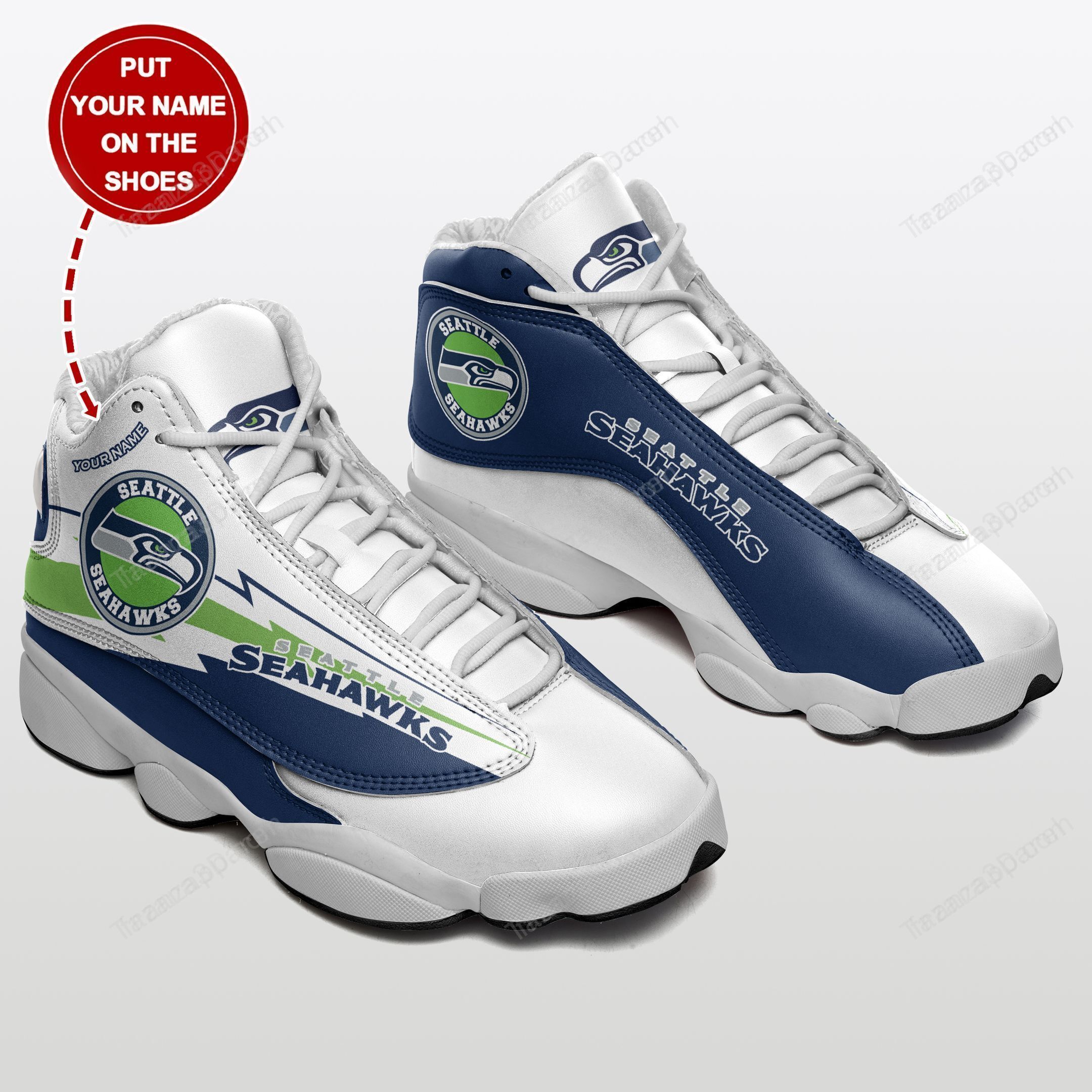 Seattle Seahawks Personalized Air Jd13 Sneakers 556