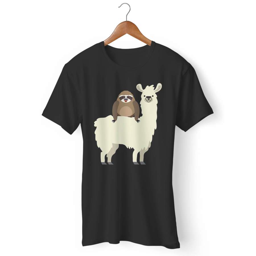 Sloth Riding Llama Man’s T-Shirt