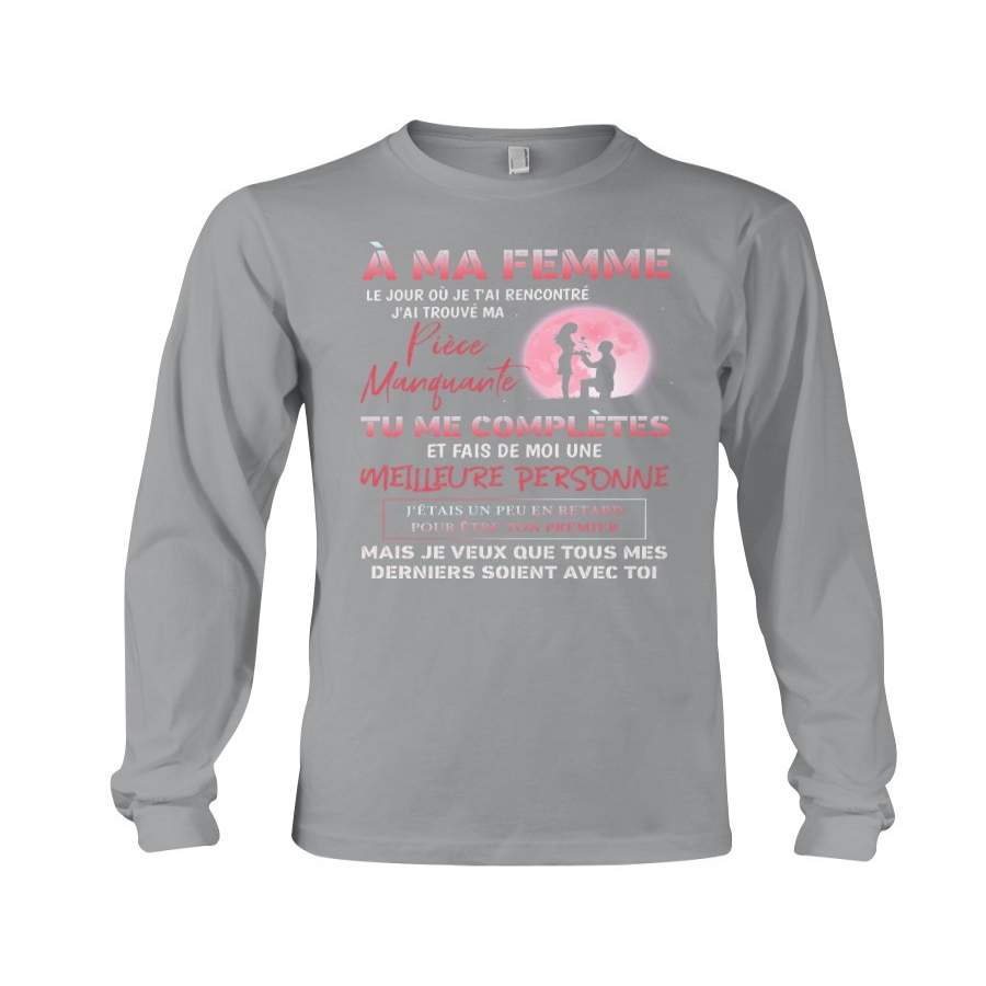 À Ma Femme Special Couple Gift Unisex Long Sleeve