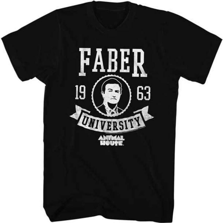 ANIMAL HOUSE-FABER-BLACK ADULT S/S T-SHIRT