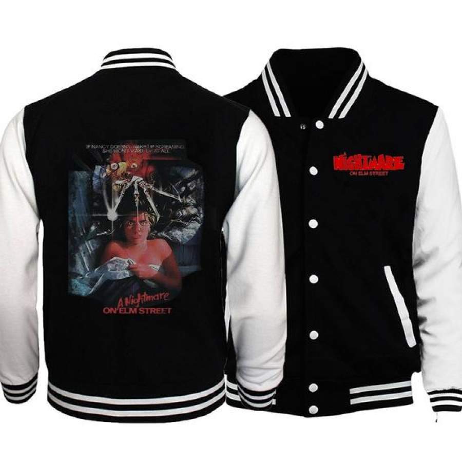 A Nightmare on Elm Street Movie Baseball Jacket Sweatshirt Winter Popular Soft Sweatshirt Printed