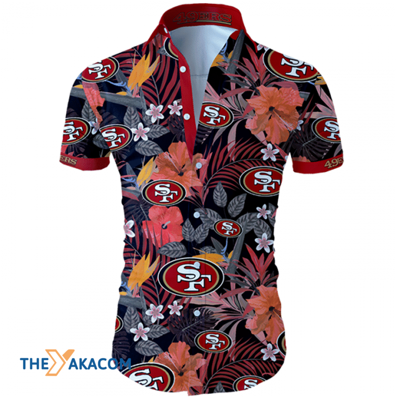 San Francisco Nfl Team Gift For Fan Tropical Flower Short Sleeve Hawaii Shirt Ha51706