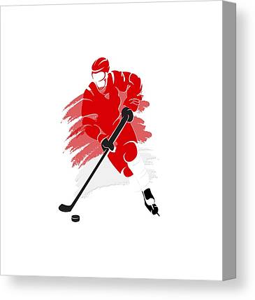 Detroit Red Wings Player Shirt Joe Hamilton Canvas Print