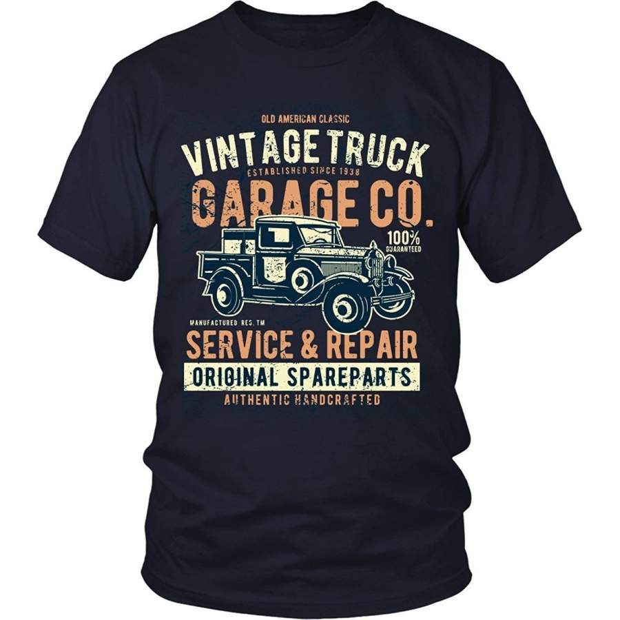 Fashion Printing Cotton Men’S T-Shirt Vintage Truck T-Shirt Men’S Fitness T-Shirt