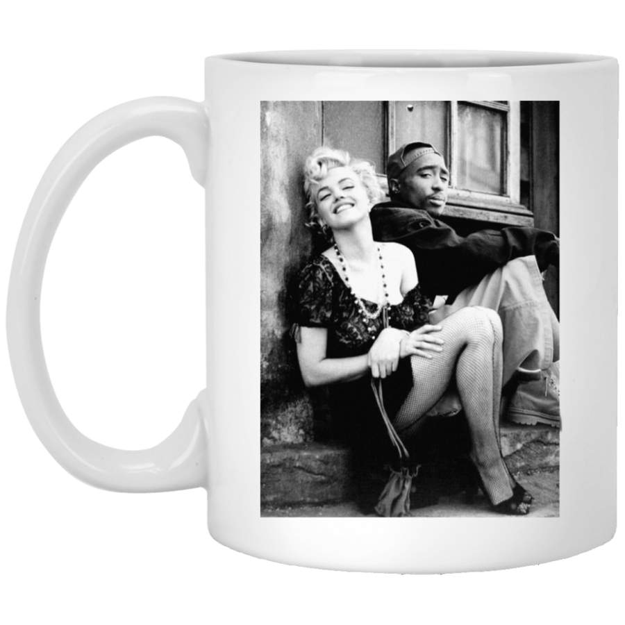 Tupac Marilyn Monroe Couple White Mug