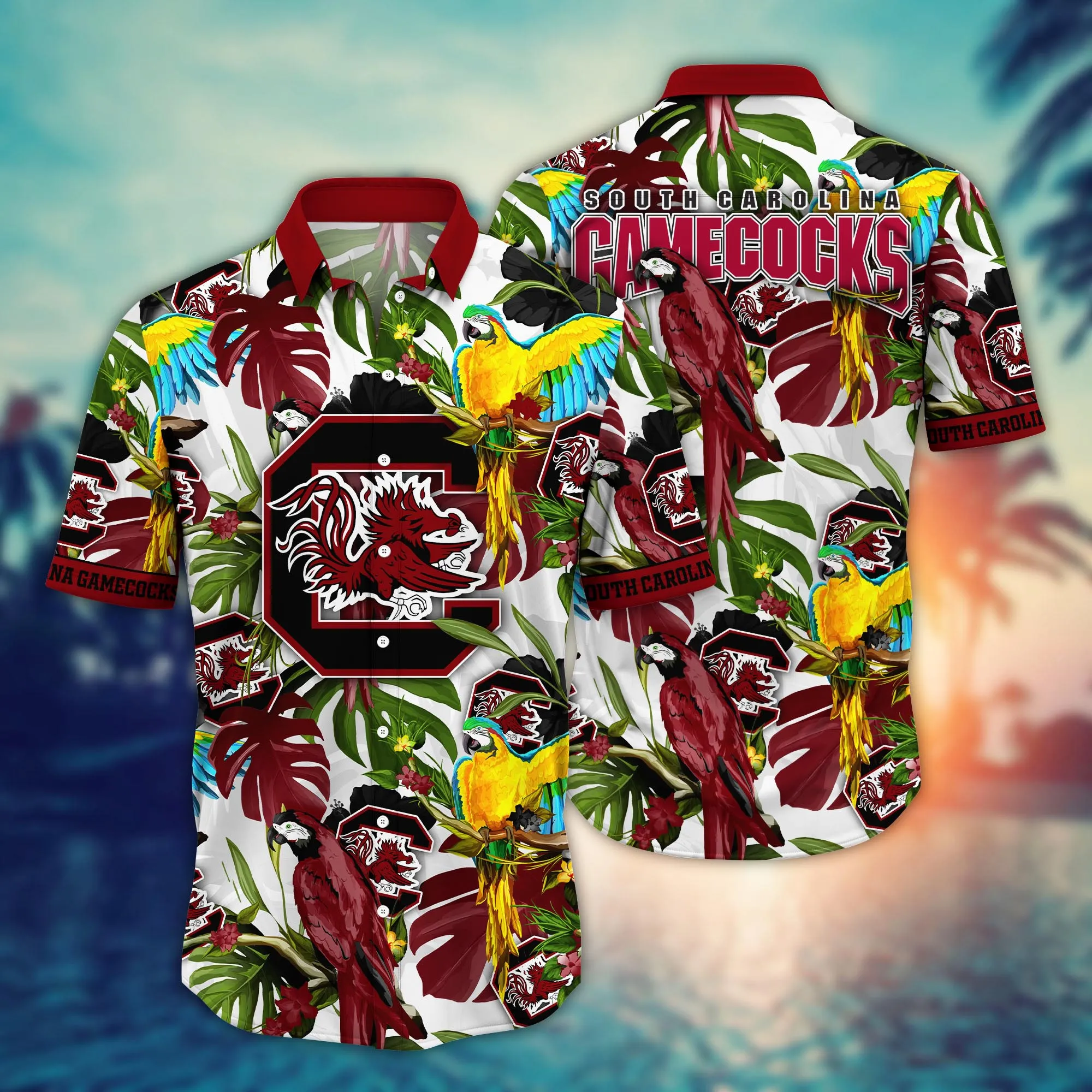 South Carolina Gamecocks NCCA Hawaiian Shirt Sprinklerstime Aloha Shirt