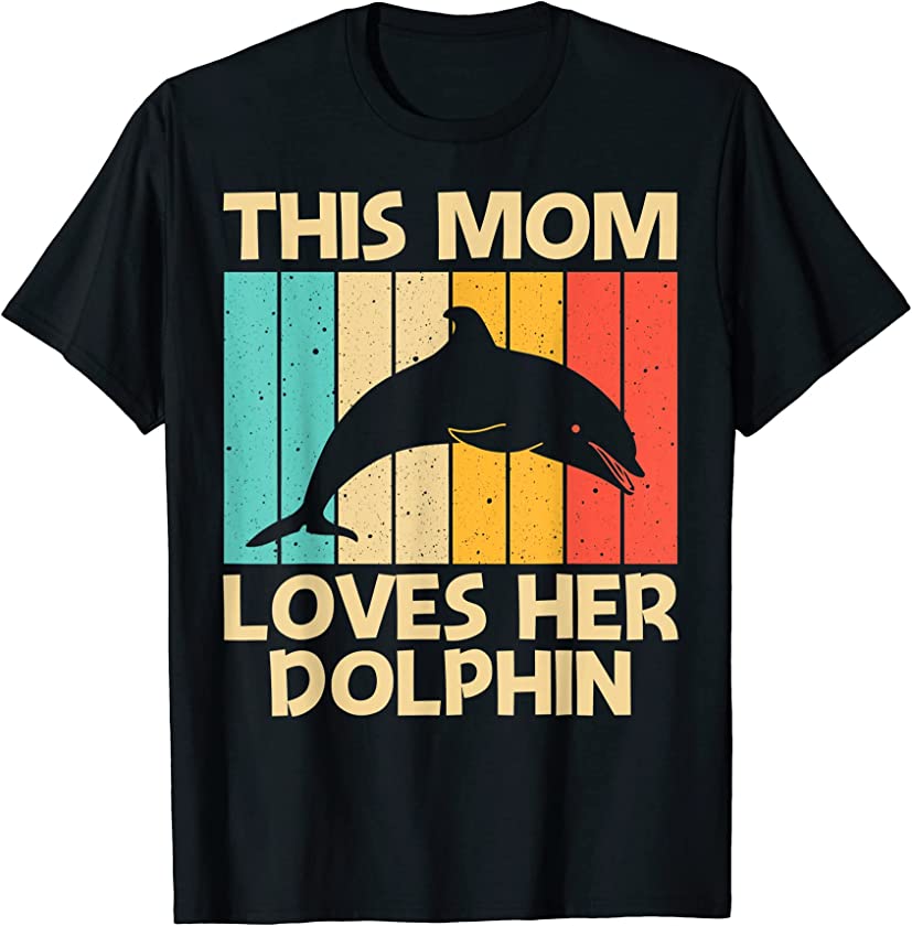 Cool Dolphin For Mom Mother Dolphins Beluga Whale Sea Animal T-Shirt