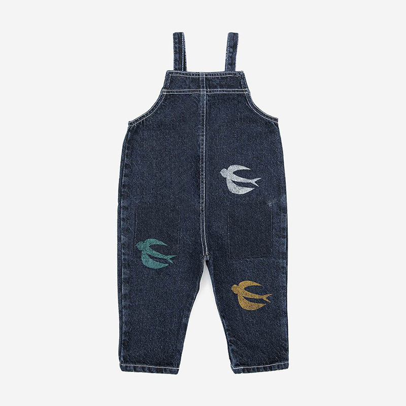 22SAW Autumn and Winter Children’s Love Pattern Knitted Top Printed Knitted Sweater Overalls Suit Boy Pants alx