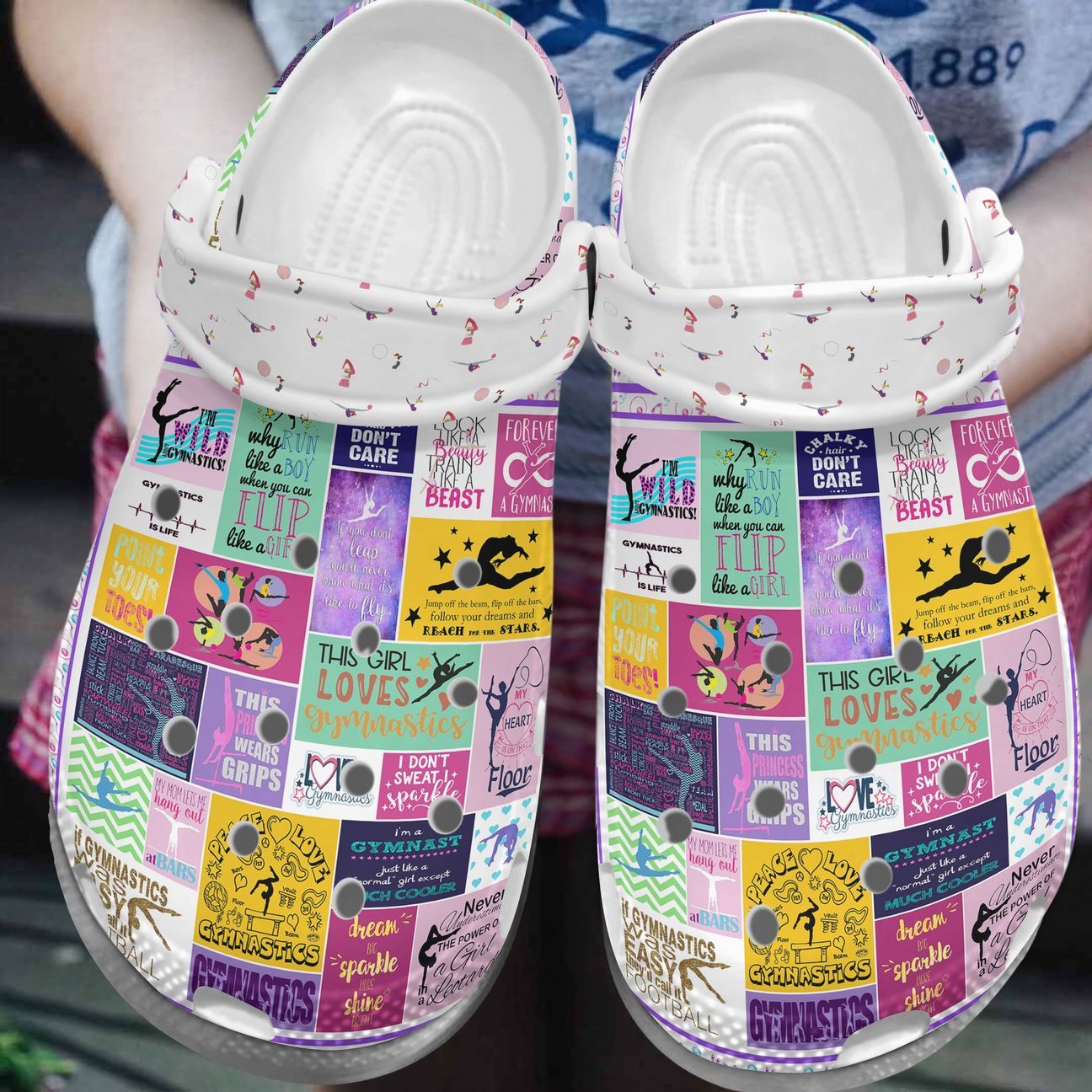 Gymnastic Personalized Clog, Custom Name, Text, Color, Number Fashion Style For Women, Men, Kid, Print 3D Forever Gymnastic