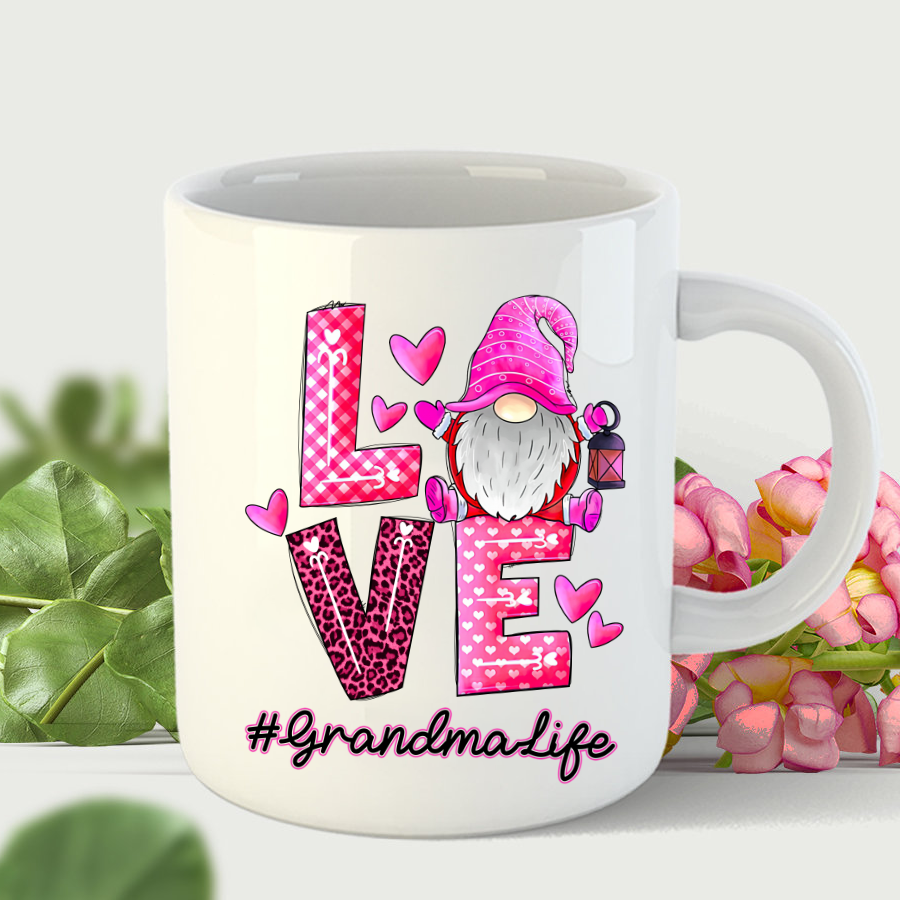 Love Grandma Life Gnome Mug