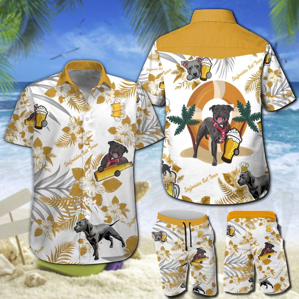 Staffordshire Bull Terrier Beer Hawaii Shirt 202 Ha86967