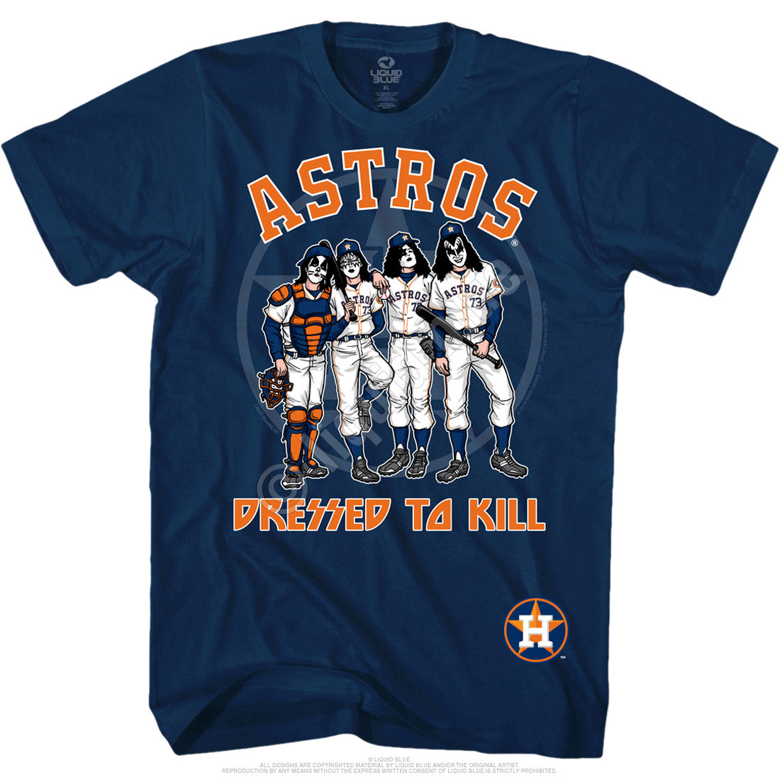 Houston Astros Dressed To Kill Navy T-Shirt