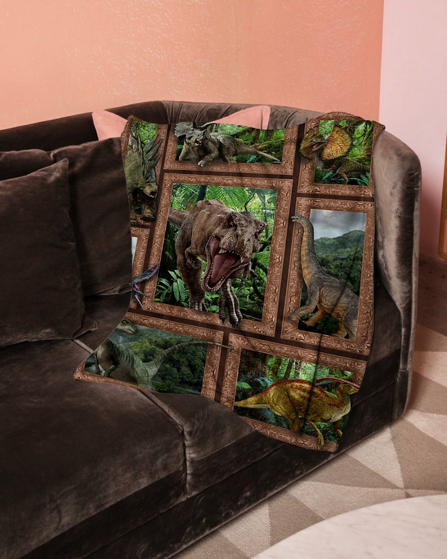 3D Dinosaur Bedding Fleece Blanket – Quilt Blanket