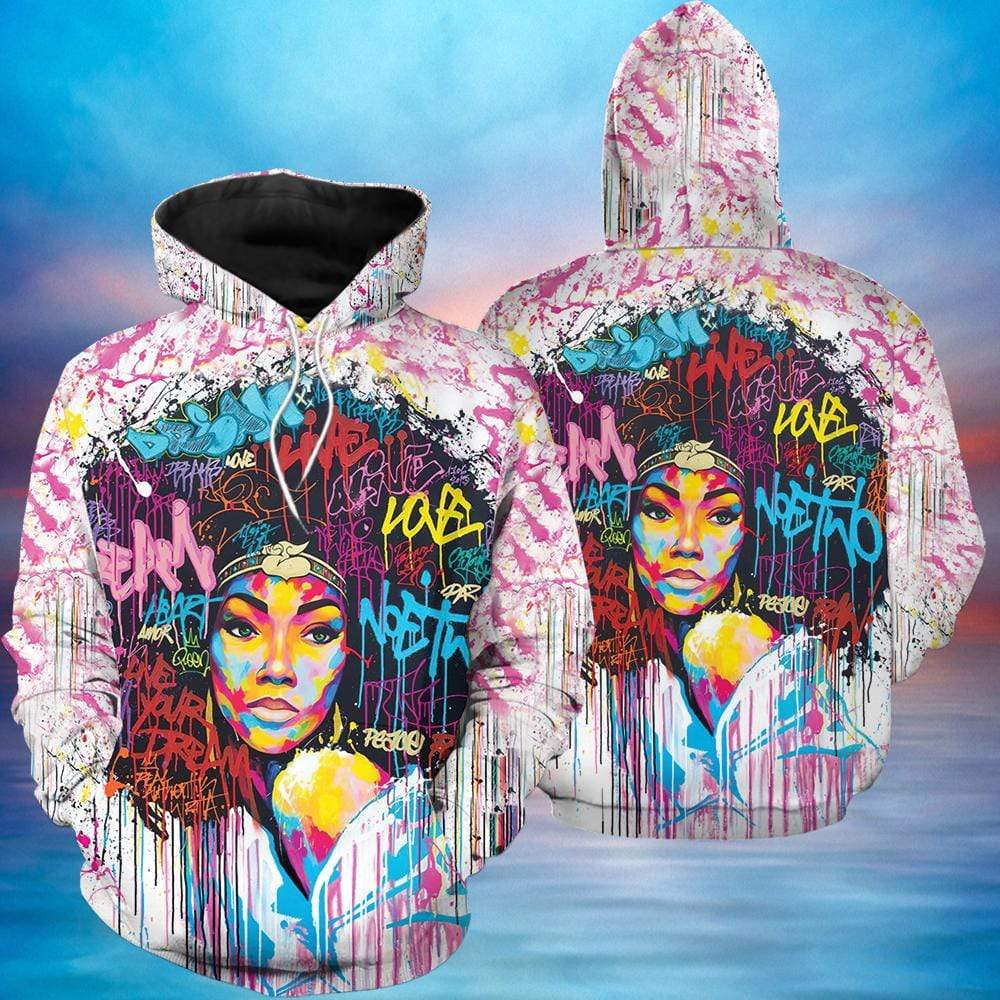 Afro Queen Full Color Hoodie #V