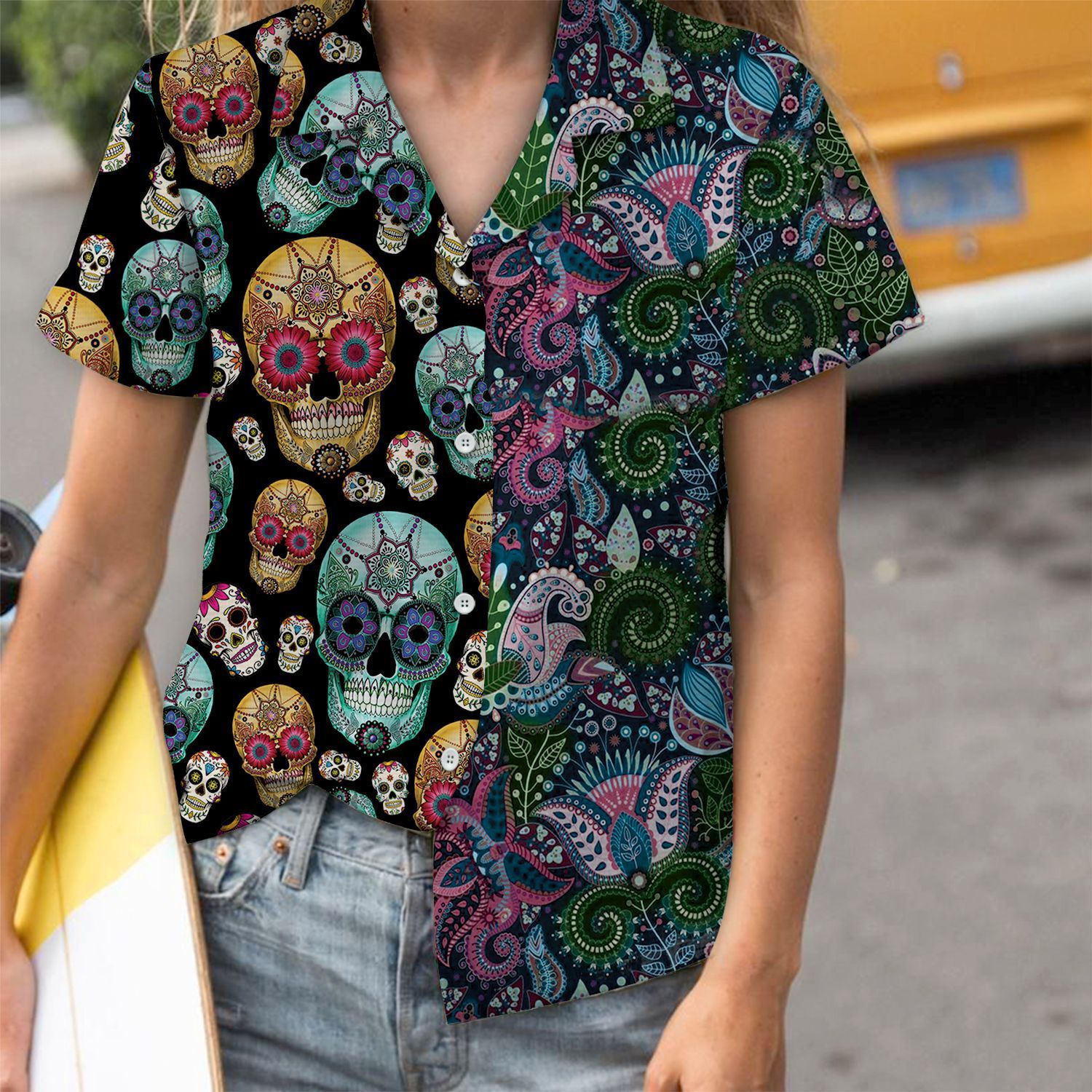 Sugar Skull Hawaii Shirt For Hawaii Aloha Ha103344