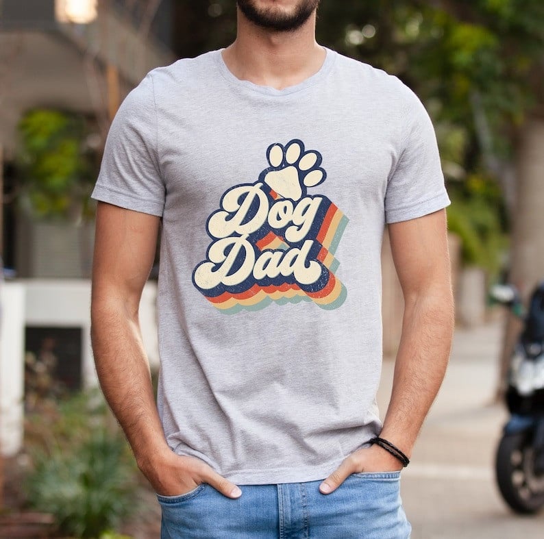 Retro Dog Dad Shirt, Vintage Dog Lover Dad T-Shirt, Mens Dog Shirt, Father'S Day Shirt Trending Fashion Design By PeckShirt 2024