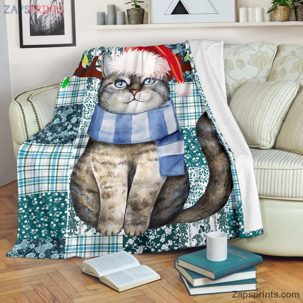 Cat Christmas Pattern Blanket – Cool Gift Ideas